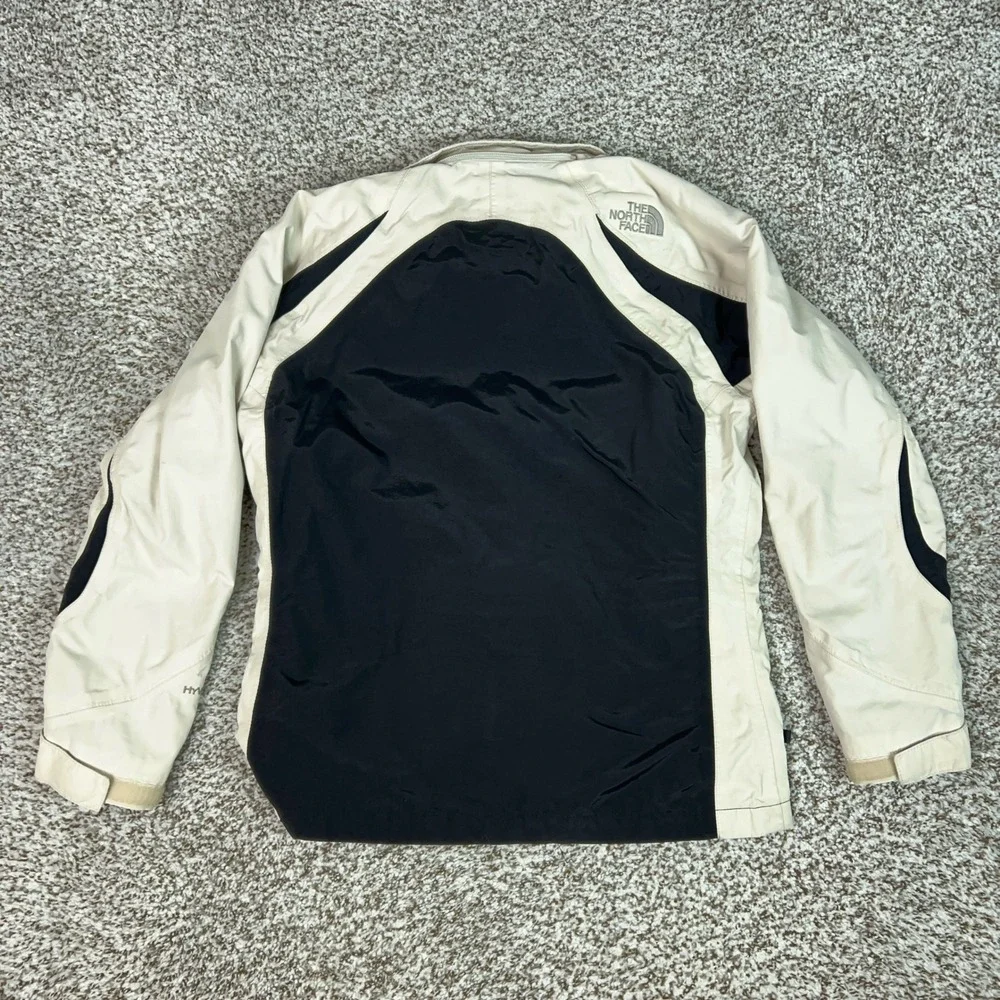 The North Face Jacket Girls Large Cream Black HyVent Rain Outdoor Waterproof